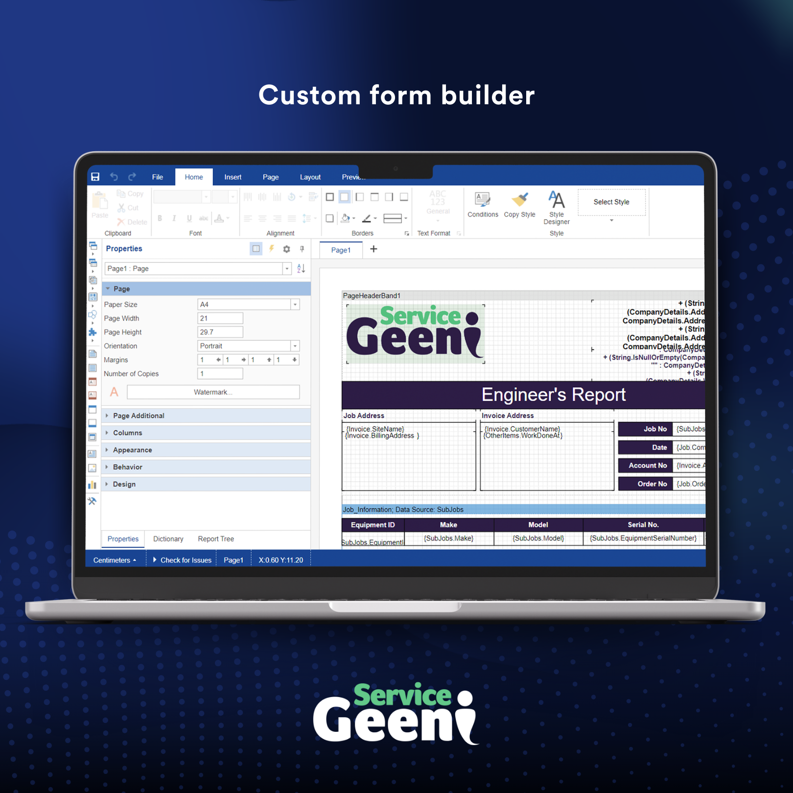screenshot of Service Geeni